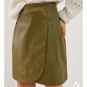 Anthropologie Tanya Faux Leather Mini Skirt